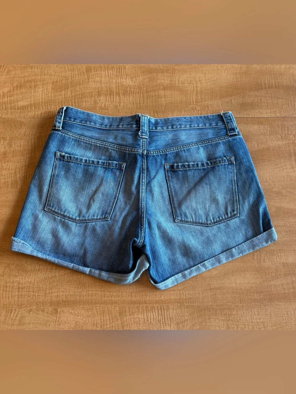 J. Crew Midwash Distressed Denim Roll-Cuff Shorts